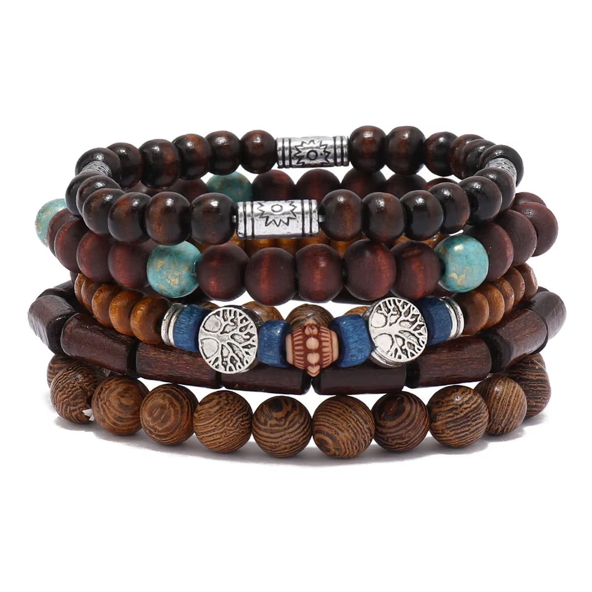 Beach Wood Bracelets and (5pcs)