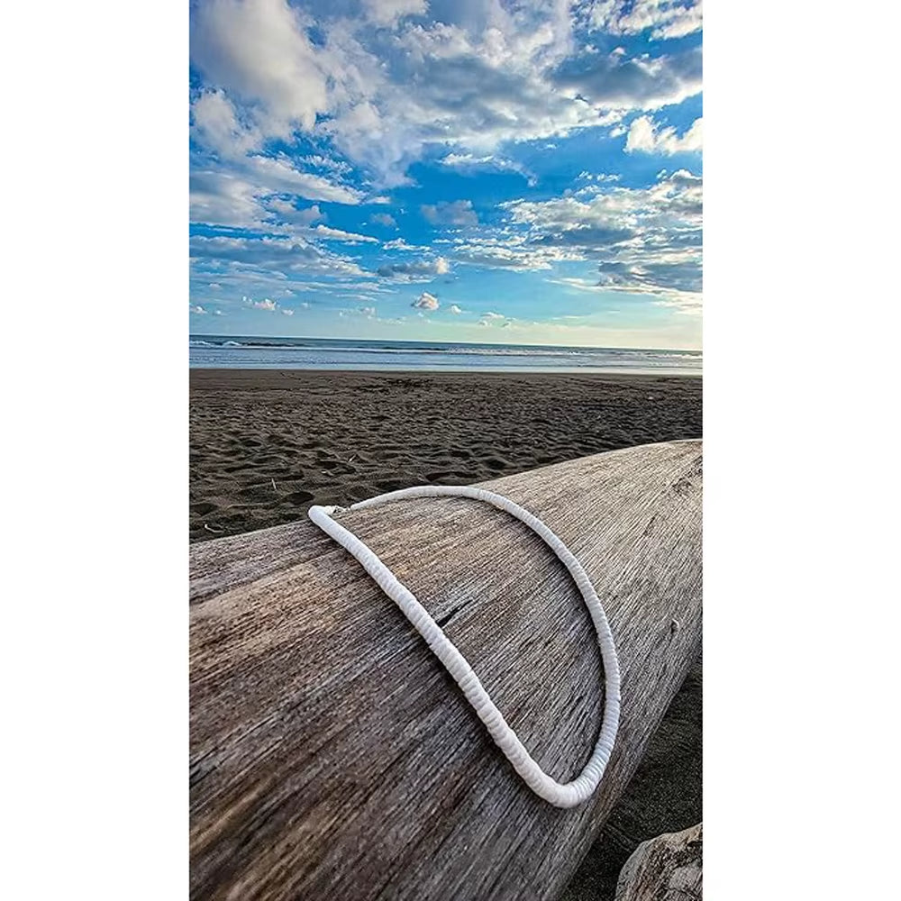 Boho Shell Necklaces, Puka Shell Necklace for Men Women Seashell Choker Necklace Smooth Shell Chip Summer Beach Necklace